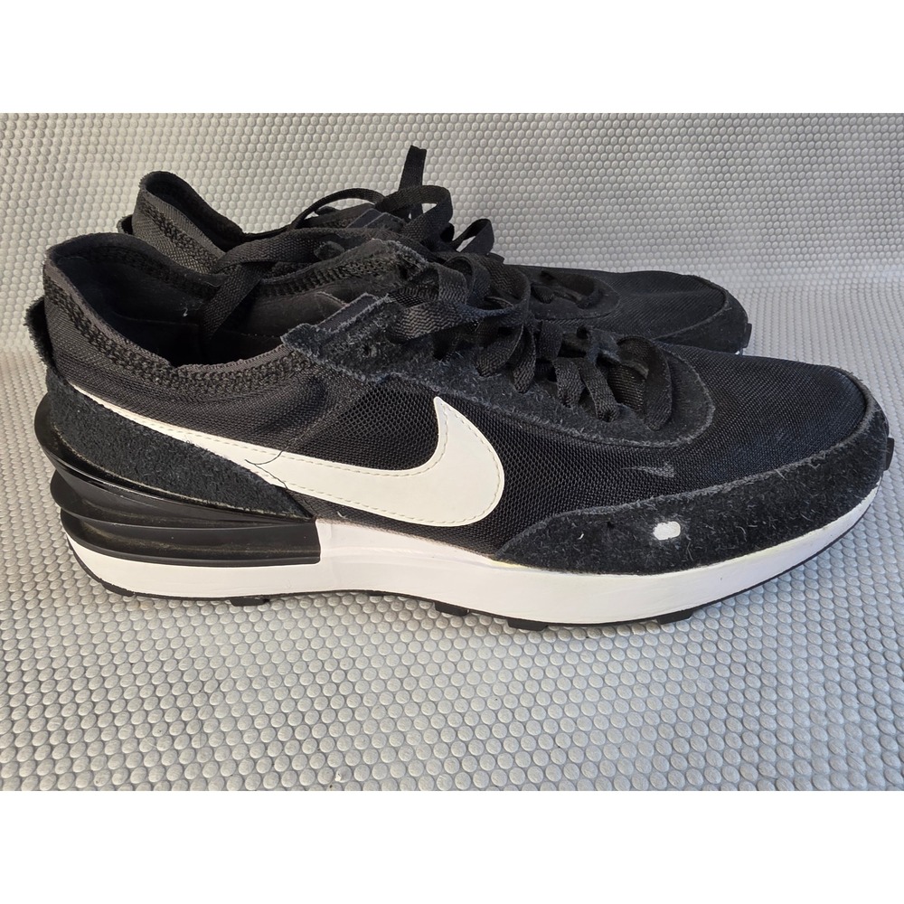 Nike Waffle One Black White Mesh Suede Sneakers DC2533-001 Womens 10 - Picture 7 of 9